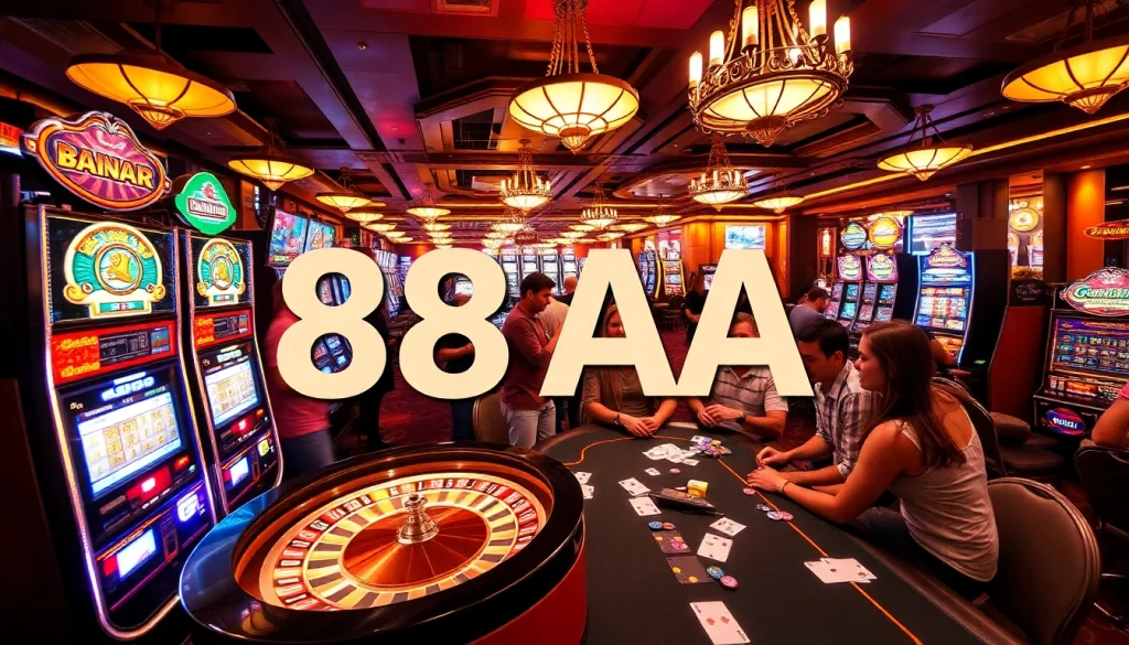 Experience the thrill of winning at 88AA Casino with engaging games and vibrant atmosphere.