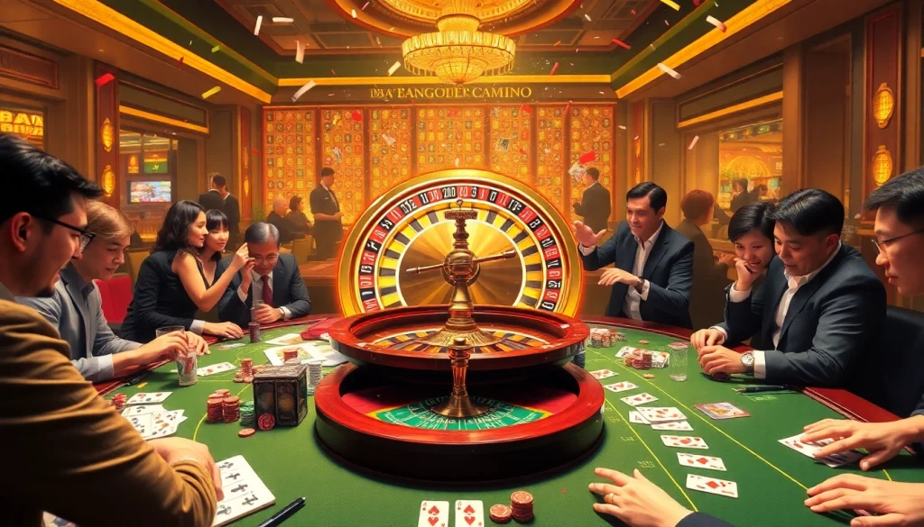 Experience the excitement at 88AA's vibrant casino, filled with poker tables, roulette wheels, and joyous winners.
