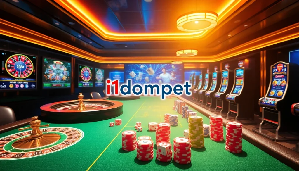 Experience the excitement of i1dompet casino with players winning at roulette and poker tables.
