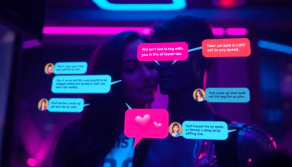 Engaging porn ai chat interface showcasing intimate interactions with a vibrant design.